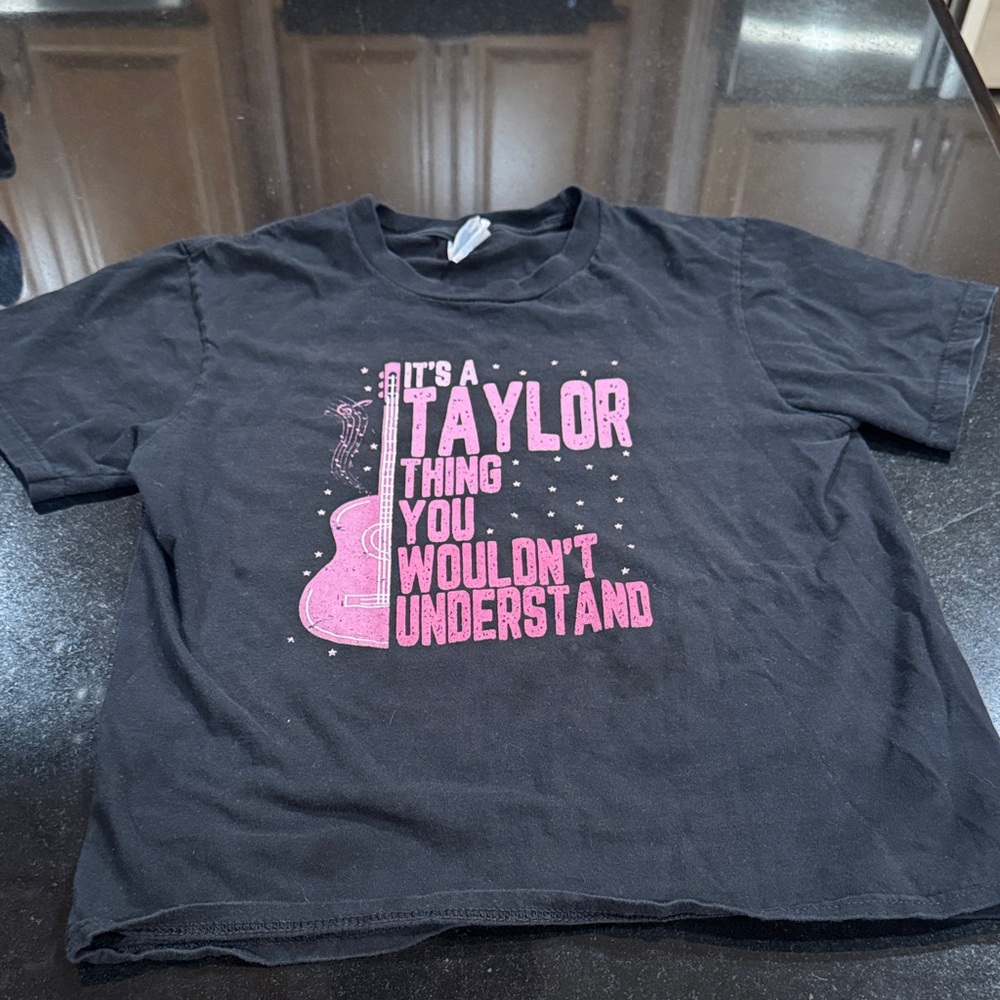 Taylor Kids Tee with Pink Graphic